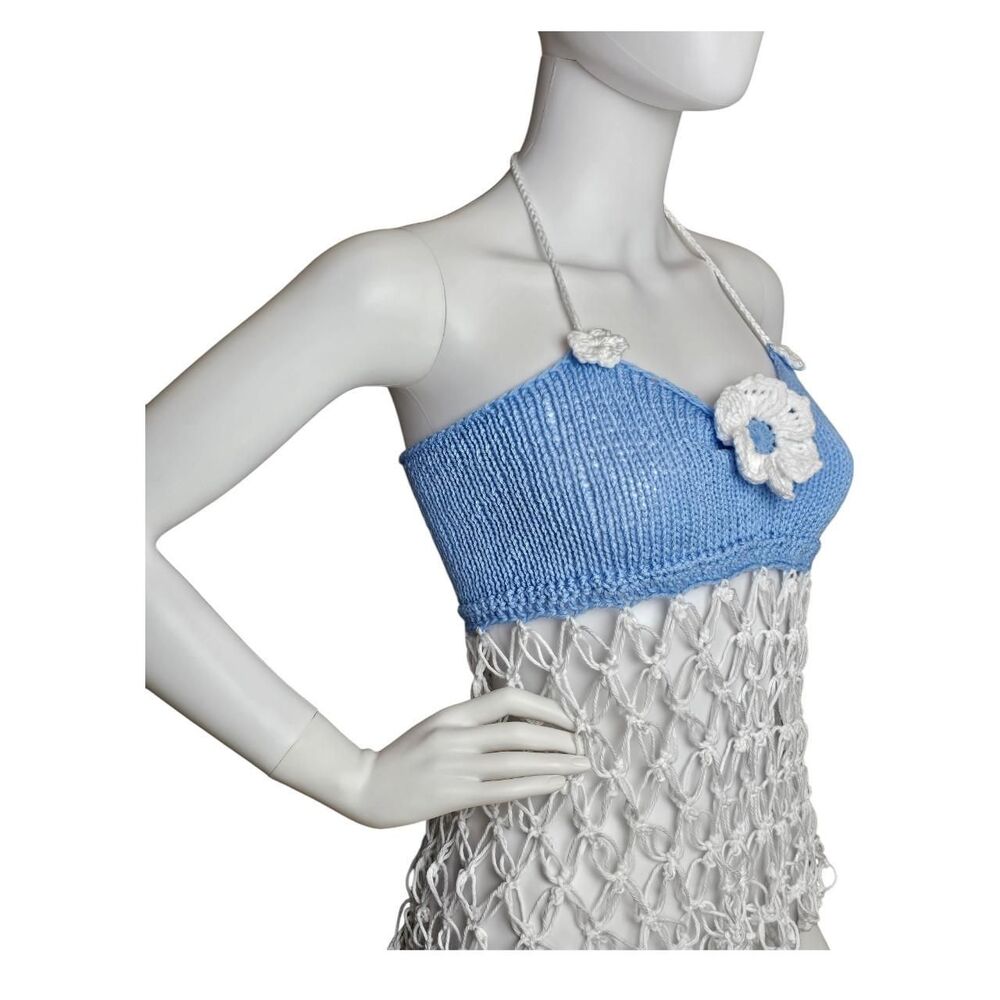 🌸 Handmade Knit & Crochet Flower Top‎ 🌸 - Picture 4 of 8